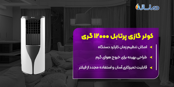 کولر گازی پرتابل 12000 گری